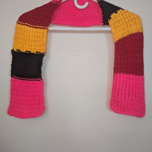 Vibrant Handmade Knitted Scarf - Bold & Colorful - Picture 1 of 6